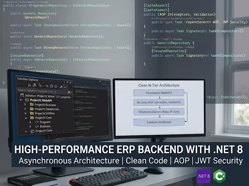 Cover image for Scalable .NET 8 ERP Backend Architecture