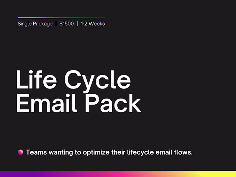 Cover image for Life Cycle Email Pack