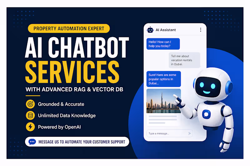 Cover image for Custom AI Chatbot Development Using OpenAI, LangChain, & RAG