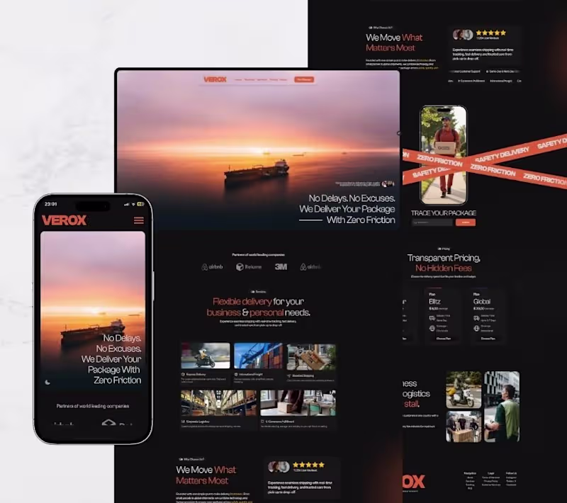 Cover image for Responsive Website Design for Shipping Company