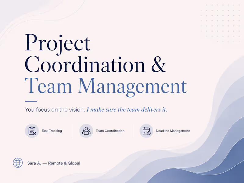 Cover image for Project Coordination & Team Management