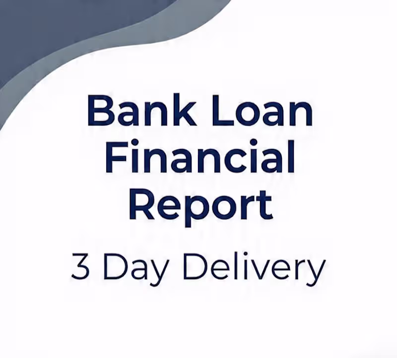 Cover image for Financial Report for Bank Loan in 3 Days