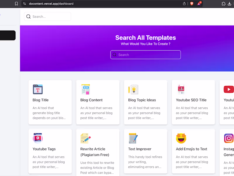 Cover image for DoContent - AI Content Generator Tool