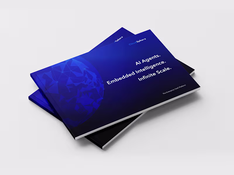 Cover image for Marketing Brochure for CloudSphere's B2B SaaS Platform