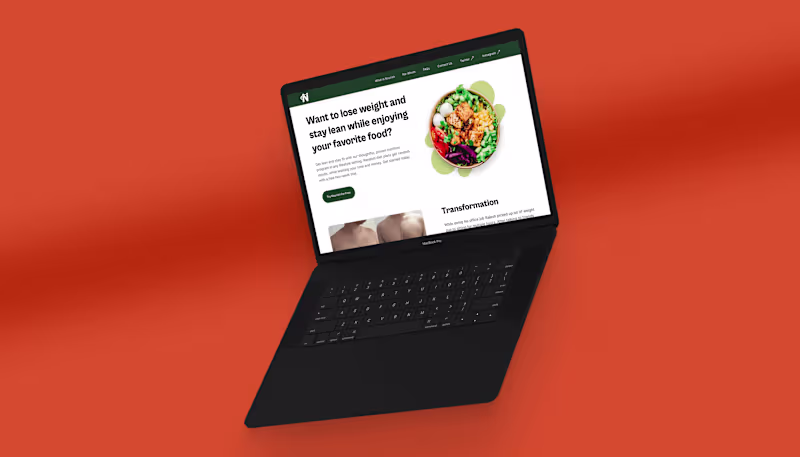 Cover image for UI/UX Design | Webflow Development | Nourish | Healthcare