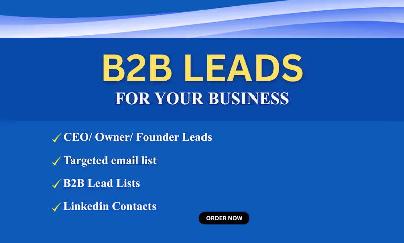 Cover image for I will do Targeted Email List Building for B2B Marketing