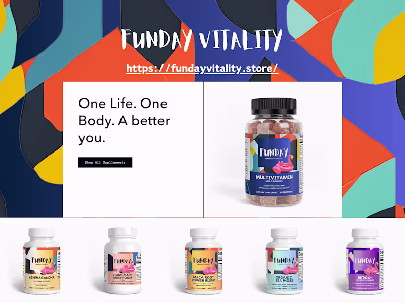 Cover image for FunDay Vitality: Full-service brand development
