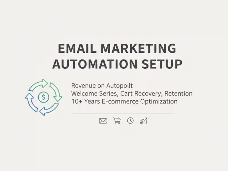 Cover image for Email Marketing Automation Setup
