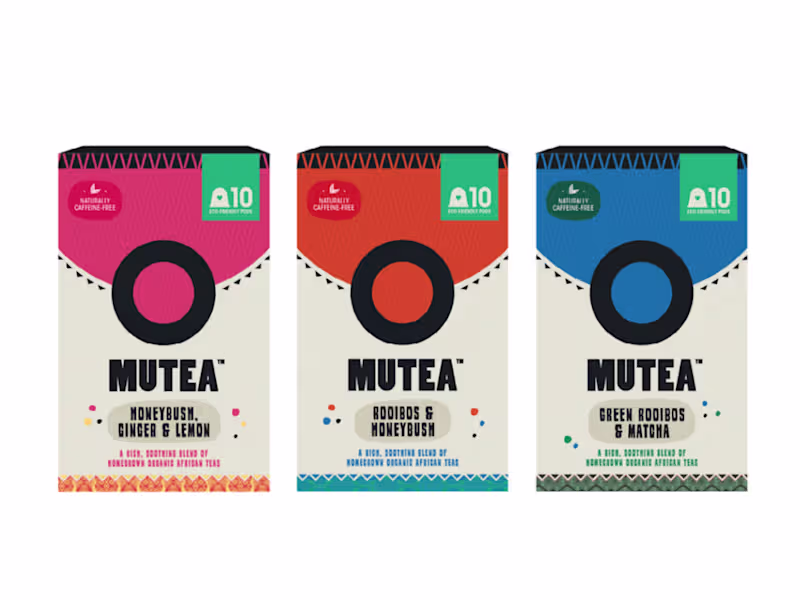 Cover image for MUTEA
Proudly African, naturally caffeine-free: packaging