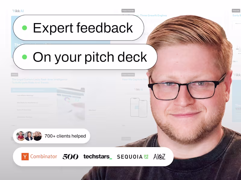 Cover image for Expert Investor Pitch Deck Feedback