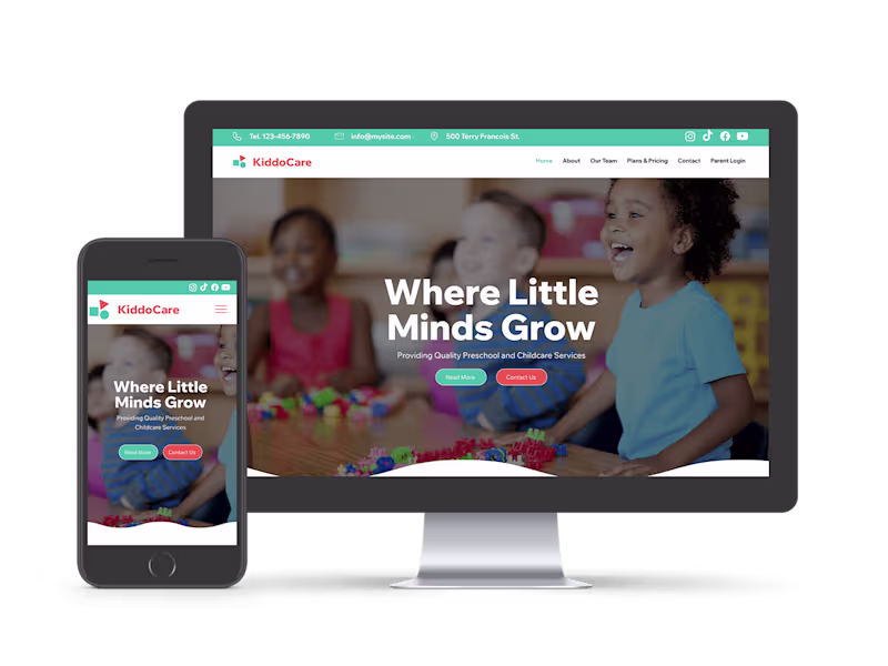 Cover image for KiddoCare - Childcare Services Website