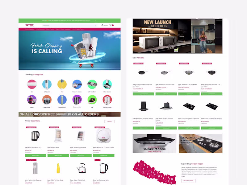 Cover image for Better Appliances Website Development