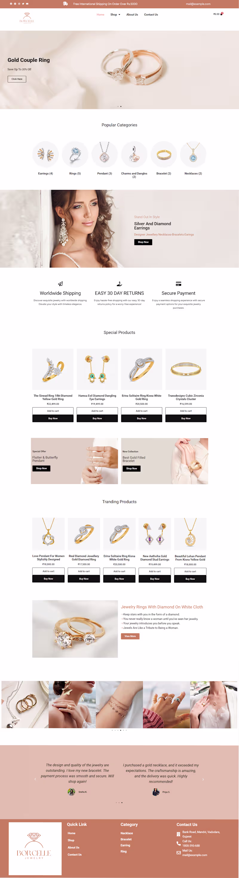 Cover image for Jewellery E-Commerce Website Development –