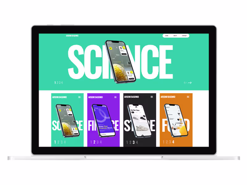 Cover image for Portfolio Website with Custom Slider and Animations