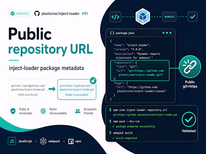 Cover image for Public repository URL update for inject-loader