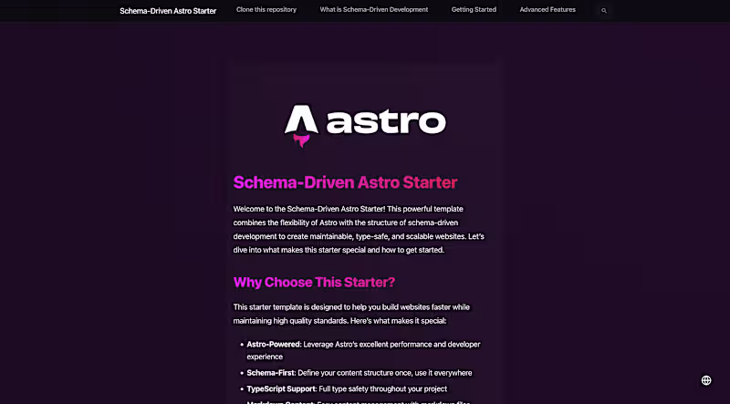Cover image for Schema-Driven Astro Starter Kit Development