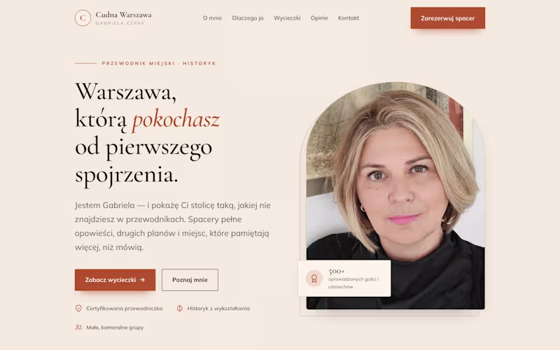 Cover image for Cudna Warszawa - City Guide Website