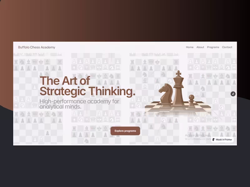Cover image for Buffolo Chess Academy - Framer Web Design