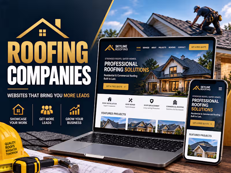 Cover image for 🏠 Roofing Company Website Design | WordPress Roofing Website