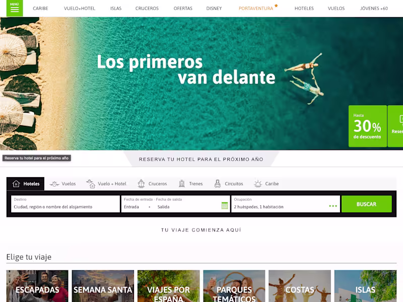 Cover image for viajeselcorteingles.es