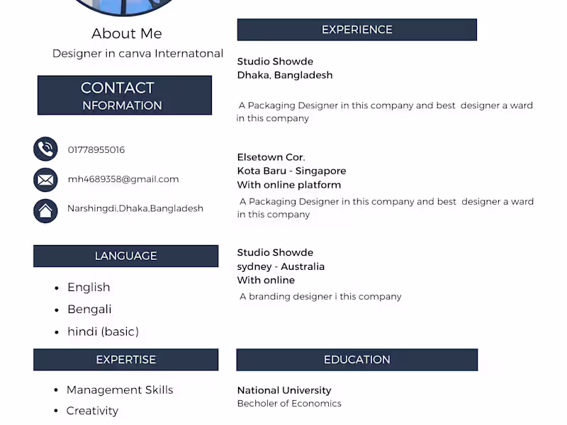Cover image for A Cv Design