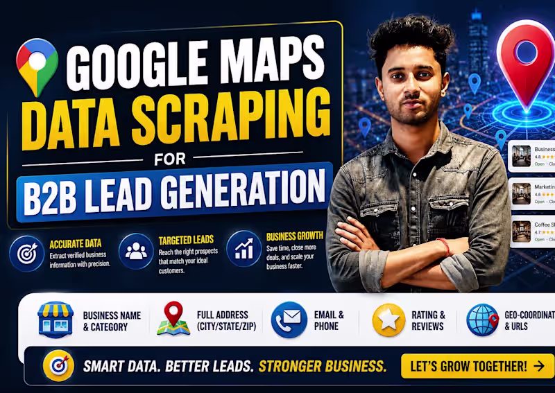 Cover image for Google Map Data Scraping for Lead Generation and Data Extraction