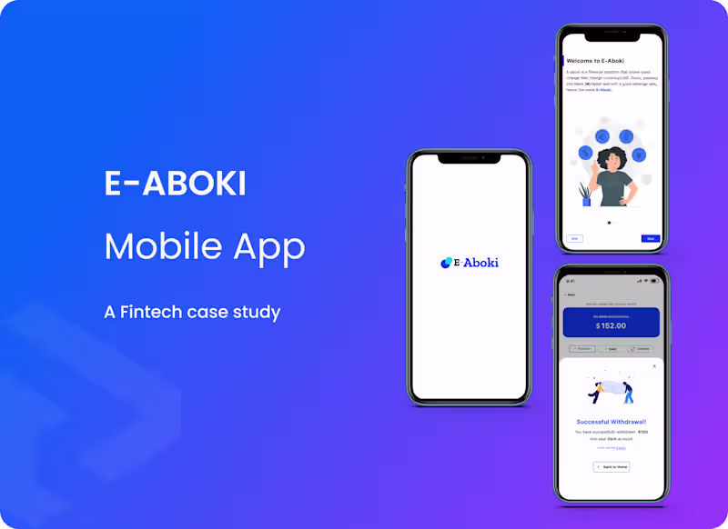 Cover image for E-Aboki Fintech Mobile Application- Case study