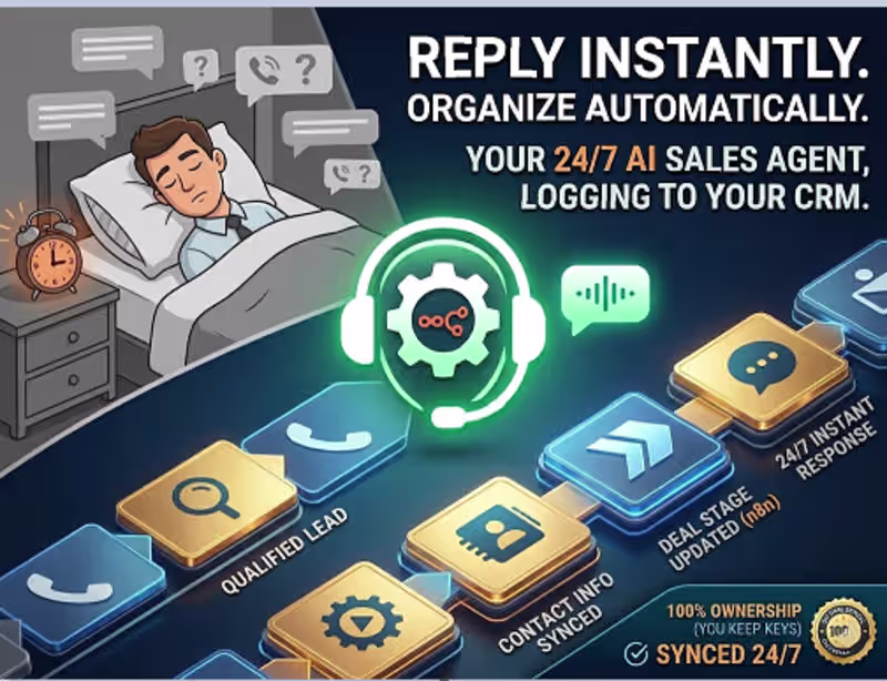 Cover image for WhatsApp Business Automation: AI Chat Agent + CRM Sync (n8n)
