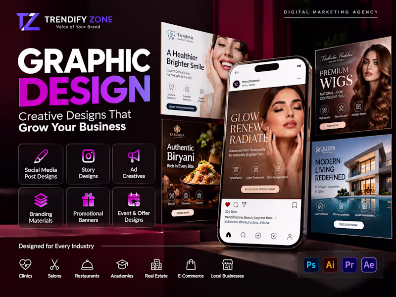 Cover image for Graphic Design & Social Media Content