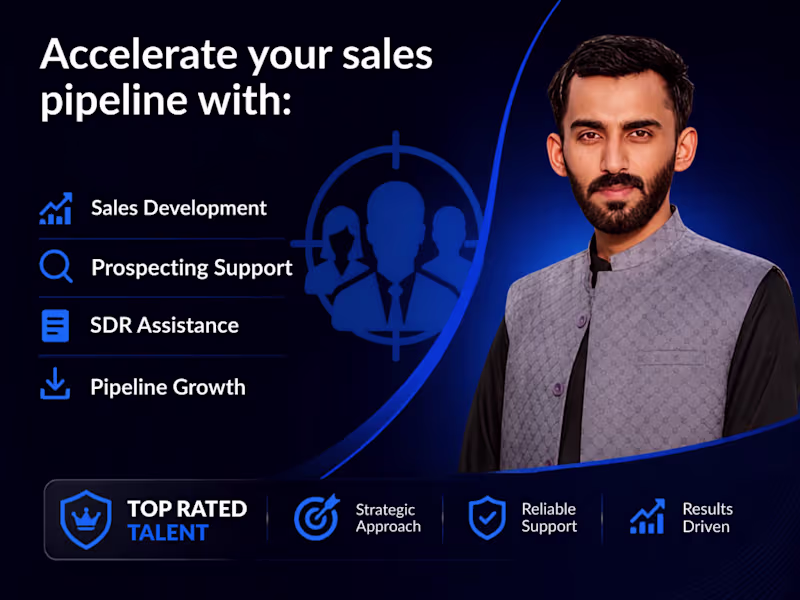Cover image for You will get SALES DEVELOPMENT SUPPORT for your business.