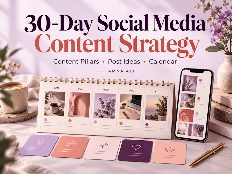 Cover image for 30-Day Social Media Strategy & Content Calendar