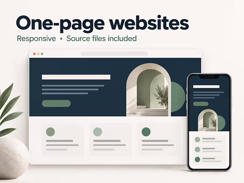 Cover image for One-page business website with source files