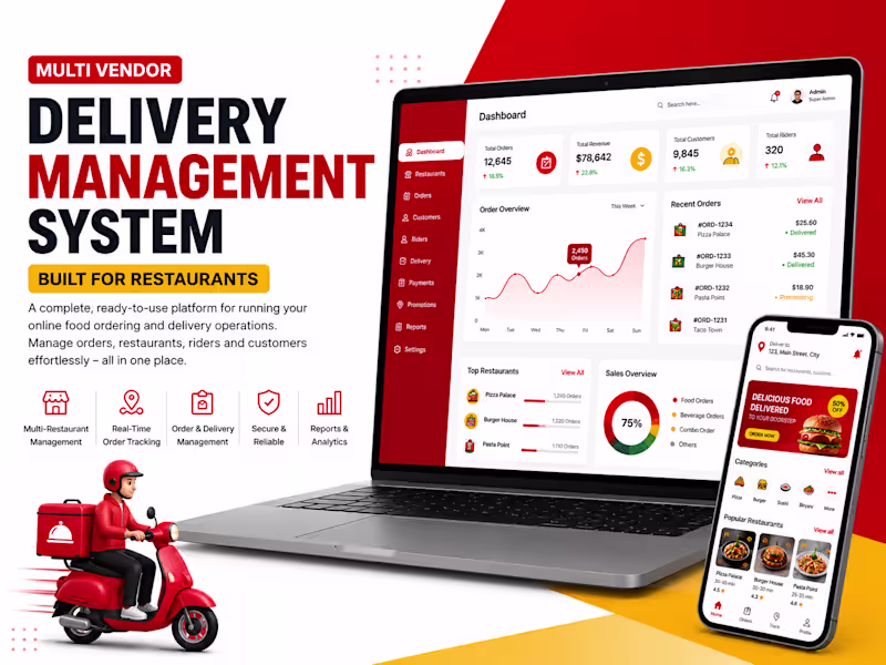 Cover image for Multi-Vendor Food Delivery & Restaurant Management Platform