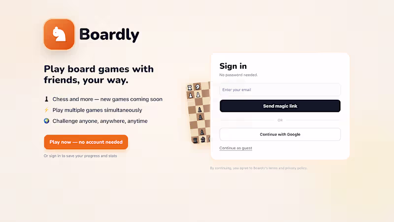 Cover image for Turn-based board game platform built