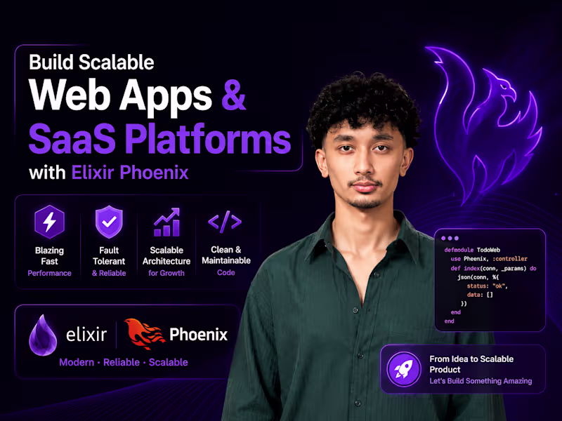 Cover image for Build Scalable Web Apps & SaaS Platforms with Elixir Phoenix