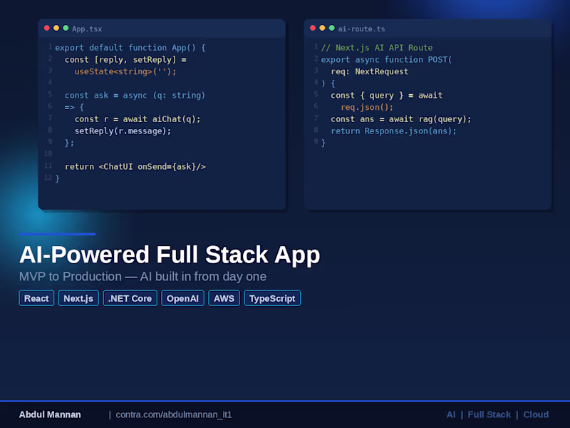 Cover image for AI-Powered Full Stack App — MVP to Production