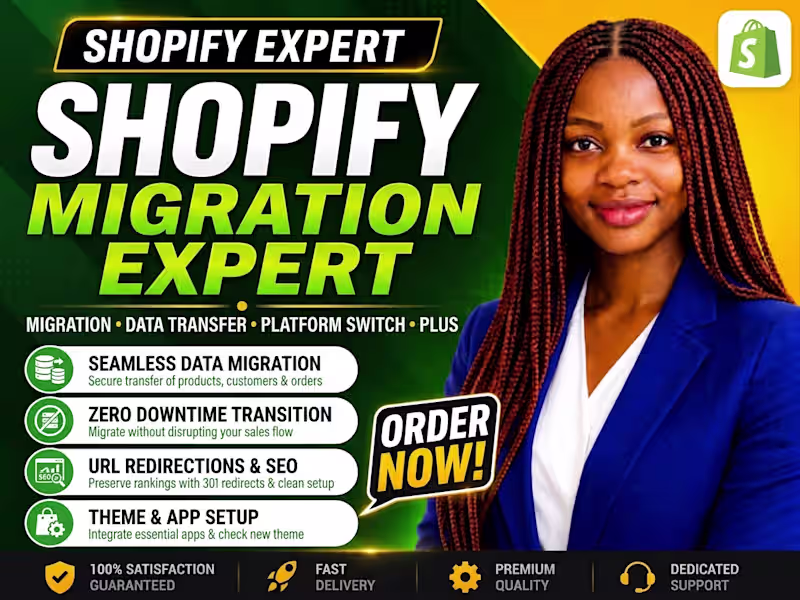 Cover image for Shopify Migration Expert, Migrate Your E-commerce Store to Shop