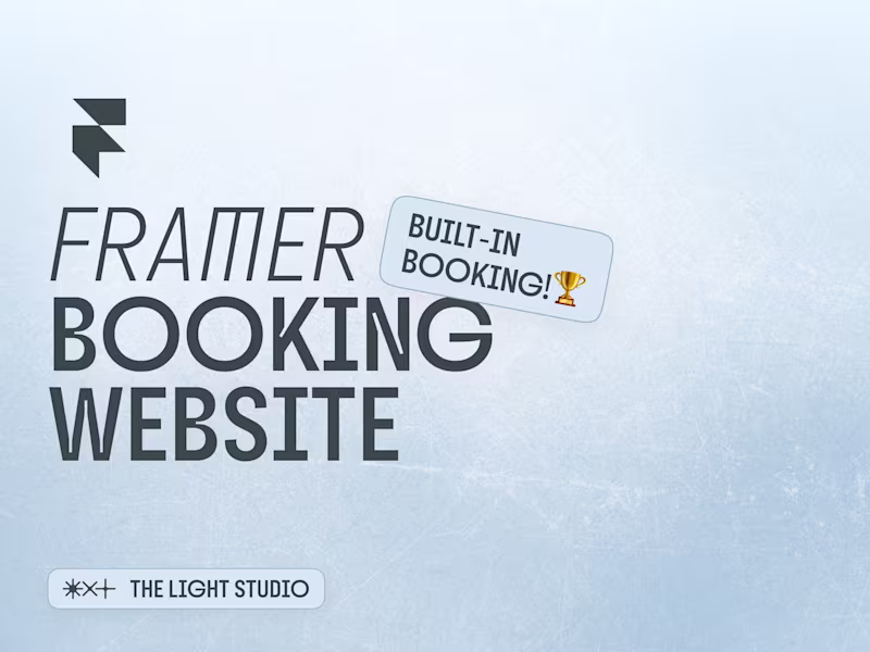 Cover image for Booking Website in Framer