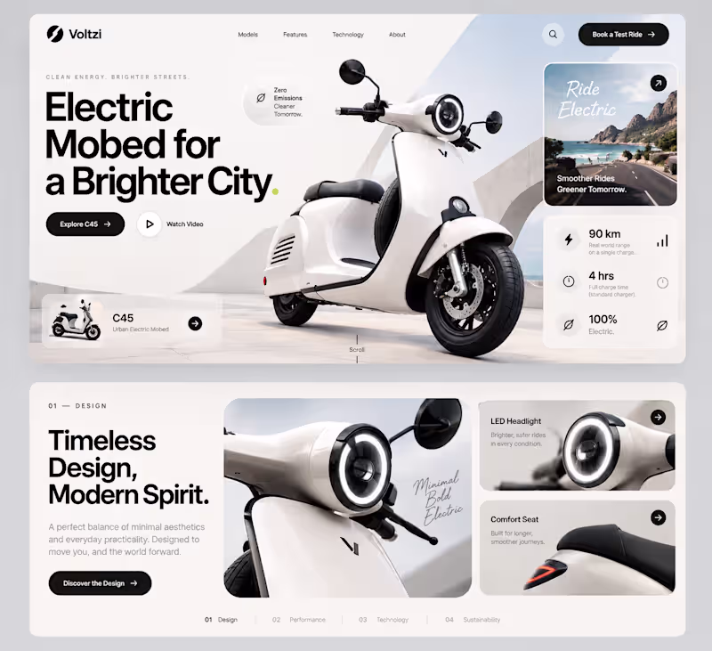 Cover image for Voltzi C45 Concept Landing Page