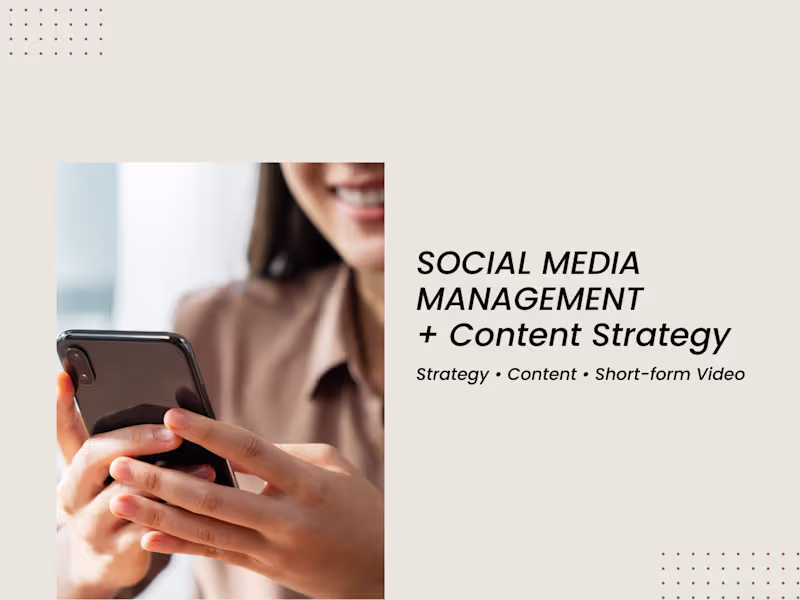 Cover image for Social Media Management & Content Strategy