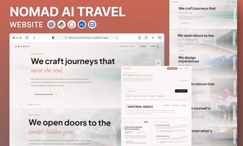 Cover image for NOMAD is a luxury travel