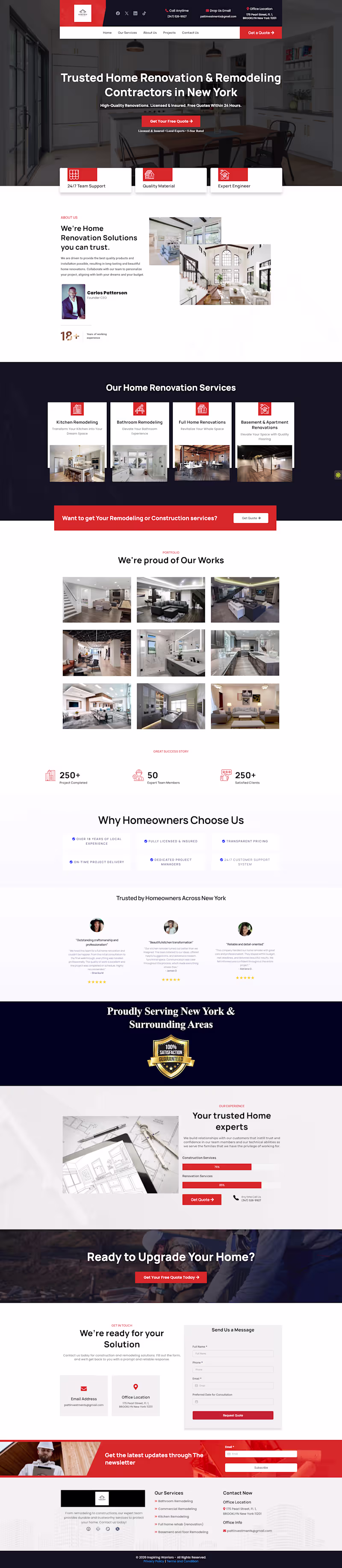 Cover image for A home remodeling website and