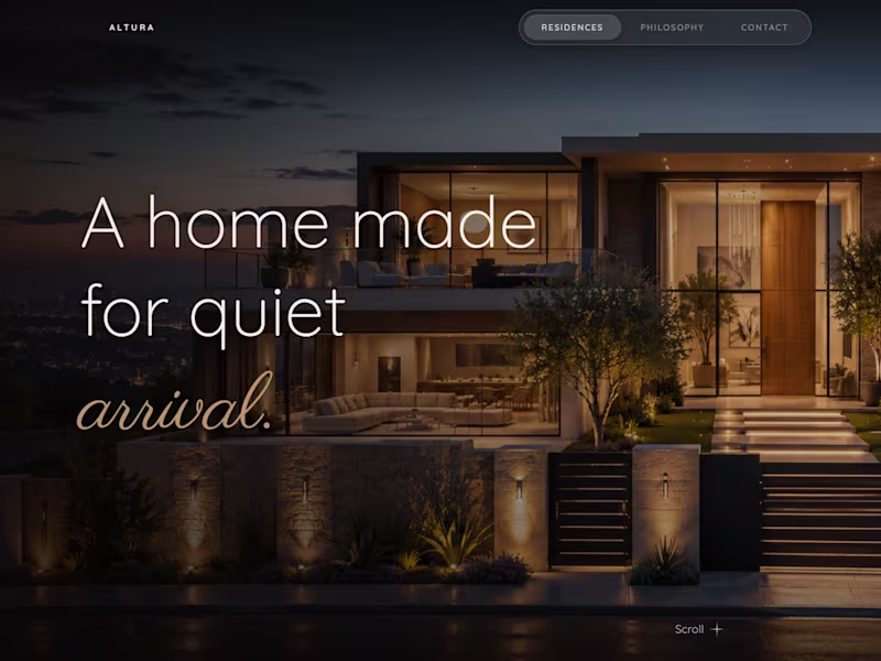 Cover image for ALTURA - Private Residence
A motion-led