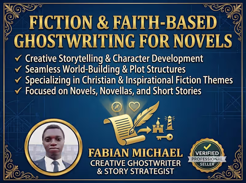 Cover image for Fiction Ghostwriter: Novels, Christian Fiction & Stories