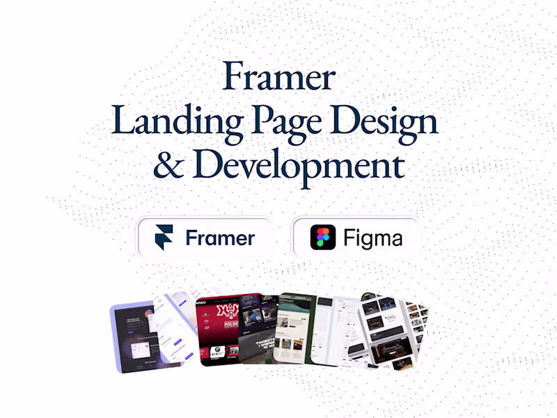 Cover image for Framer | Landing Page Design & Development