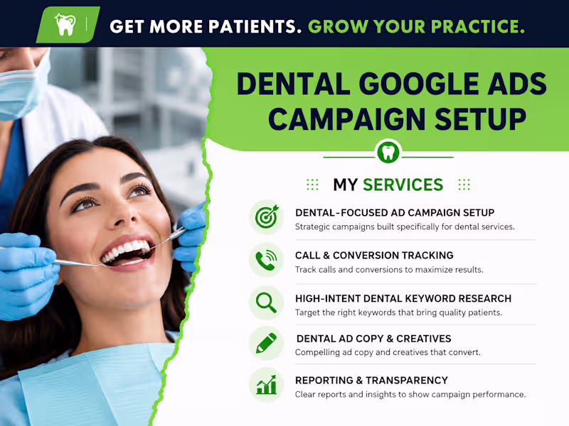 Cover image for Dental Google Ads Expert | Facebook Ads & Dentist Leads