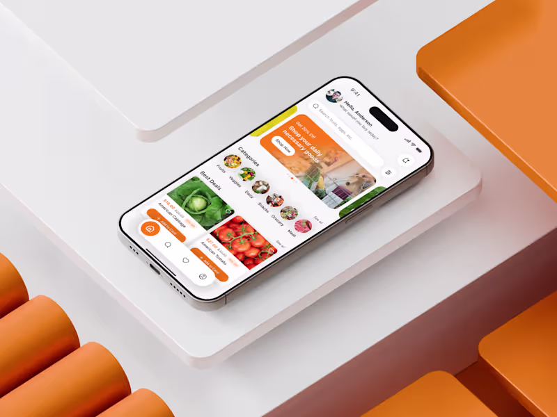 Cover image for Grocery Shopping Mobile App Design/Redesign