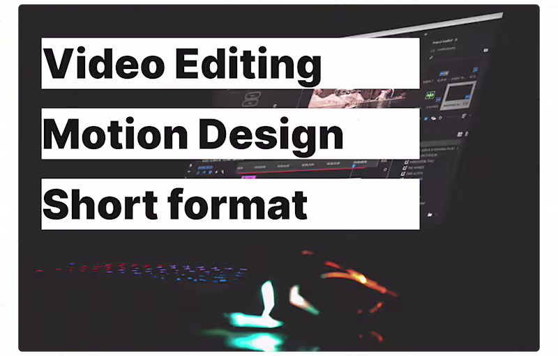 Cover image for I will edit a creative shortform + Motion Design animation