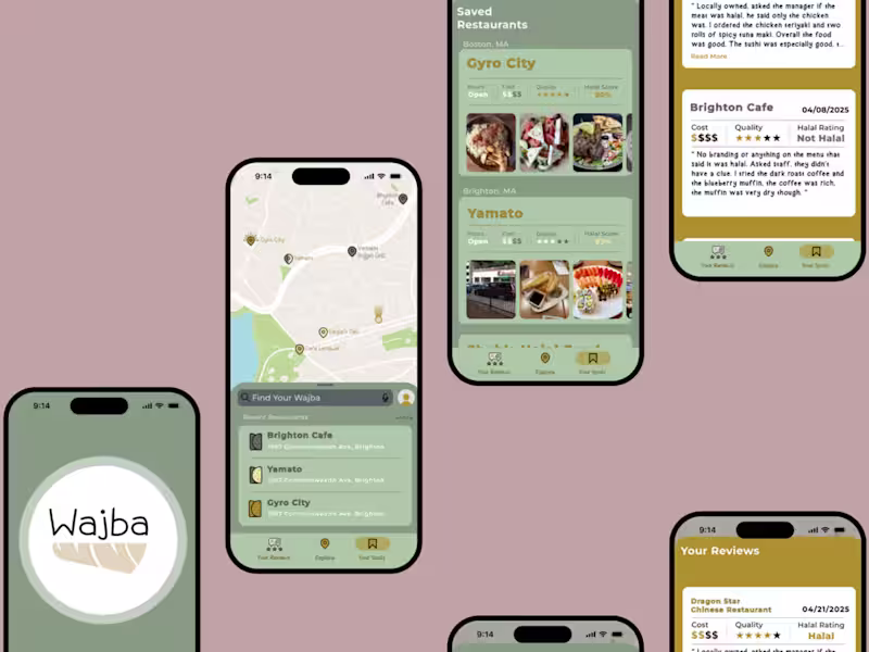 Cover image for Wajba: Mobile App Concept & UX Design