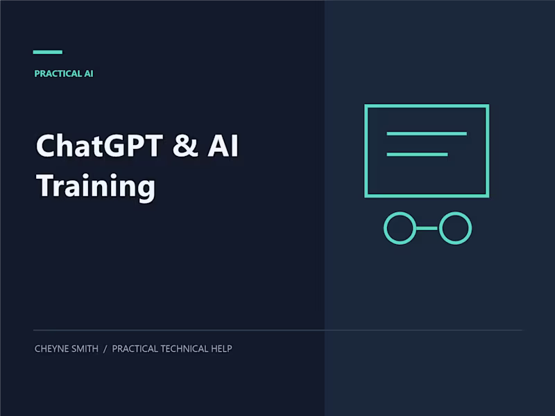 Cover image for Practical ChatGPT & AI Training for Your Work